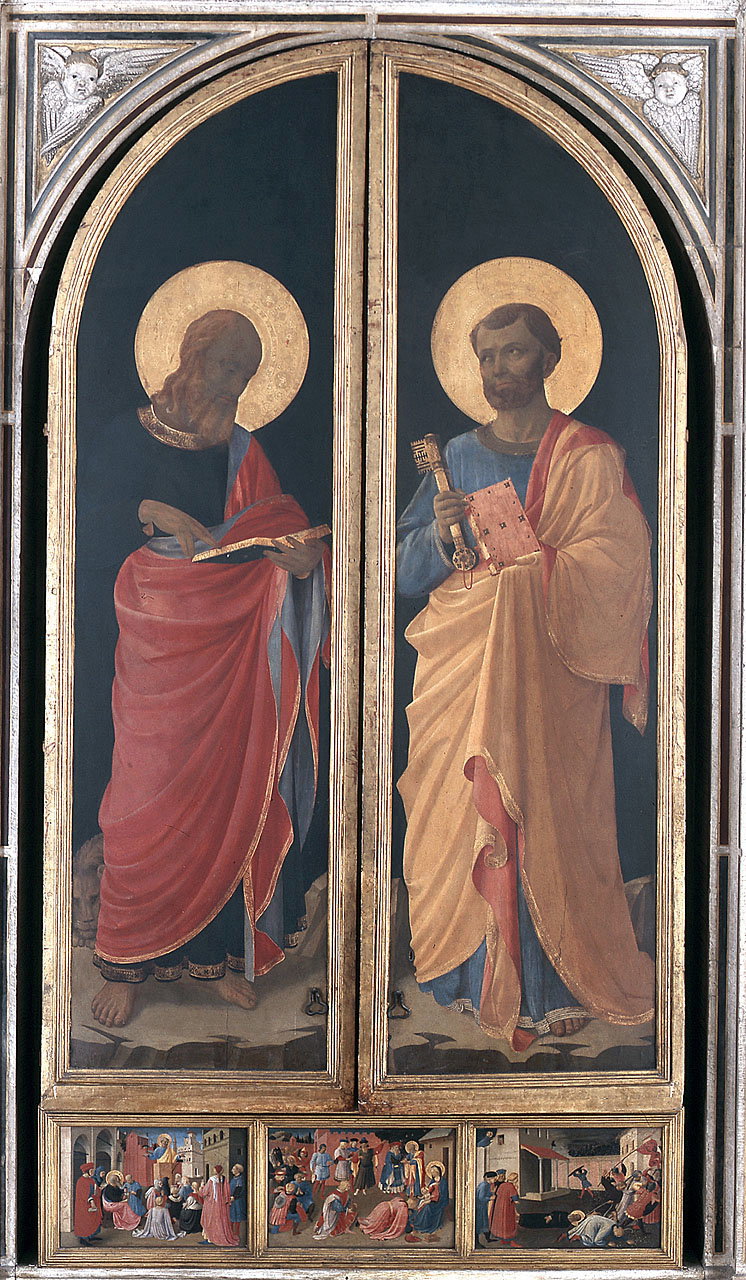 Madonna con Bambino, angeli, santi, storie di san Marco Evangelista, Adorazione 