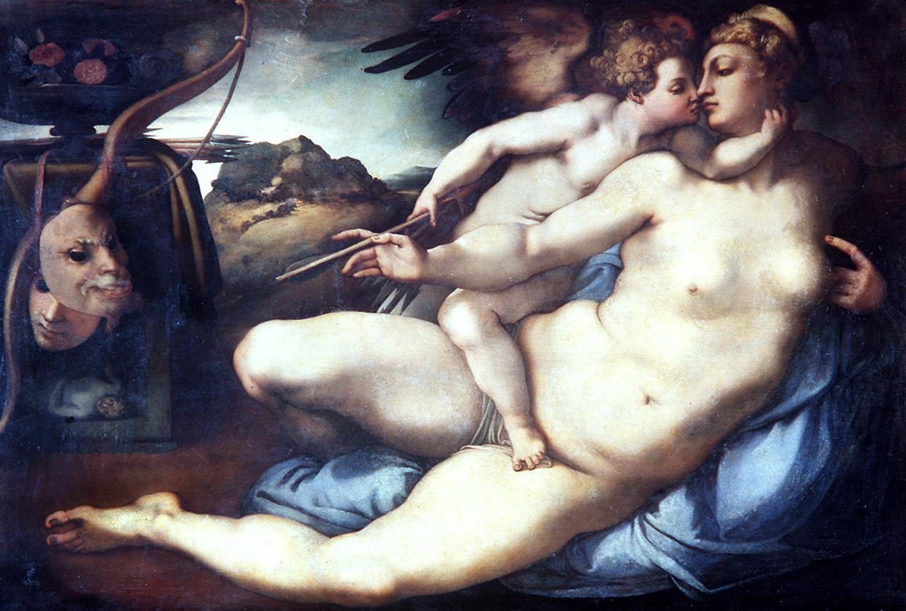 Venere e Cupido (dipinto) by Buonarroti Michelangelo, Carucci Jacopo detto Ponto