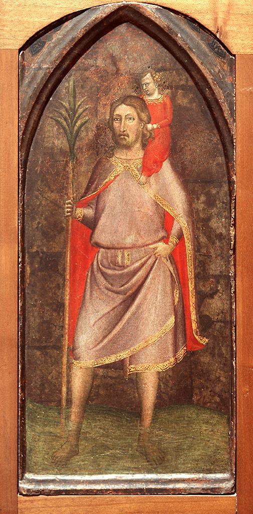 crocifissione di Cristo, San Cristoforo (dipinto) di Daddi Bernardo (secondo qua
