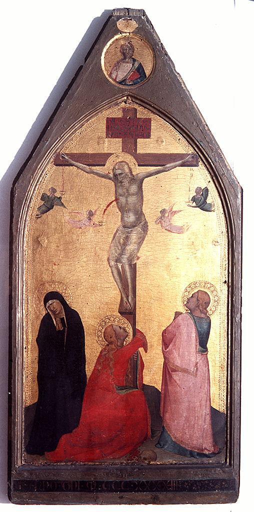 crocifissione di Cristo con la Madonna, San Giovanni evangelista e Santa Maria M