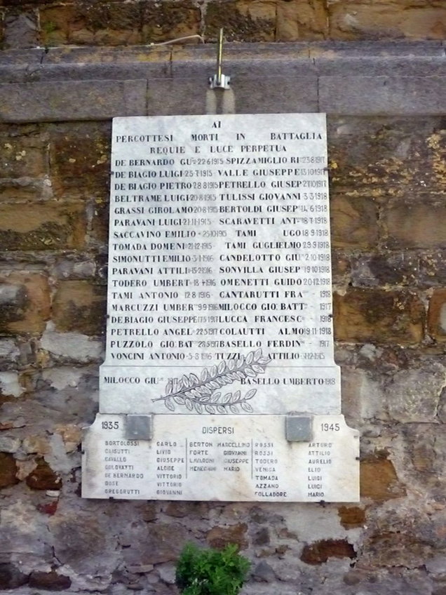 Soggetto assente (lapide commemorativa ai caduti) by Veronese Vittorio (attribui 