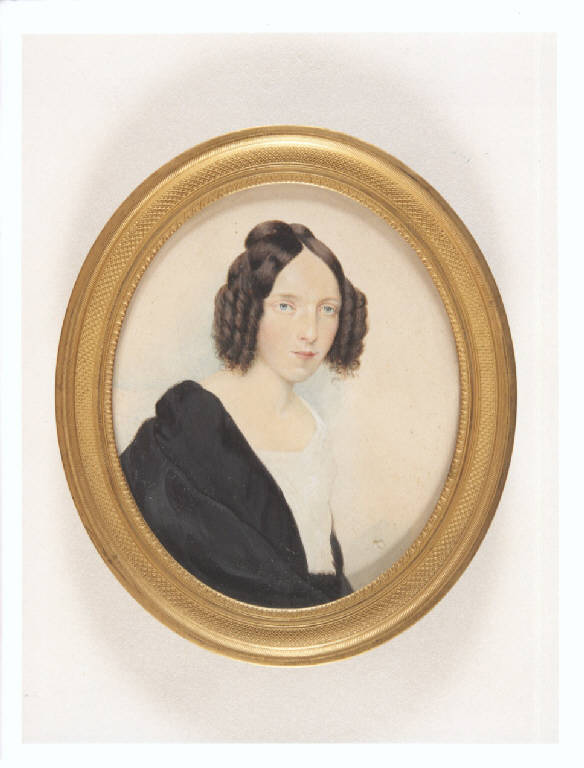 Figura femminile (miniatura, opera isolata) - scuola italiana (met&agrave; sec. 