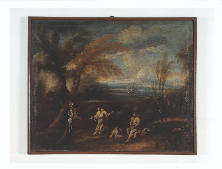 Paesaggio con tre frati