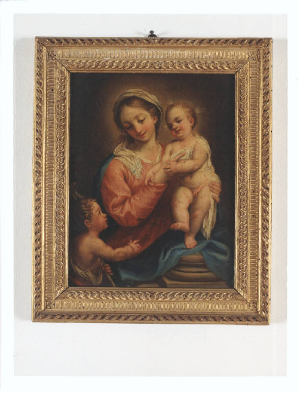 Madonna con Bambino e San Giovannino (dipinto, opera isolata) di Batoni Pompeo (