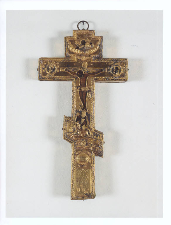 Cristo crocifisso (dipinto, opera isolata) - manifattura russa (seconda met&agra