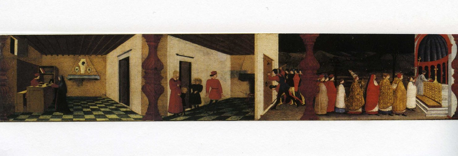 miracolo dell'ostia profanata (predella) di Paolo Uccello (sec. XV)