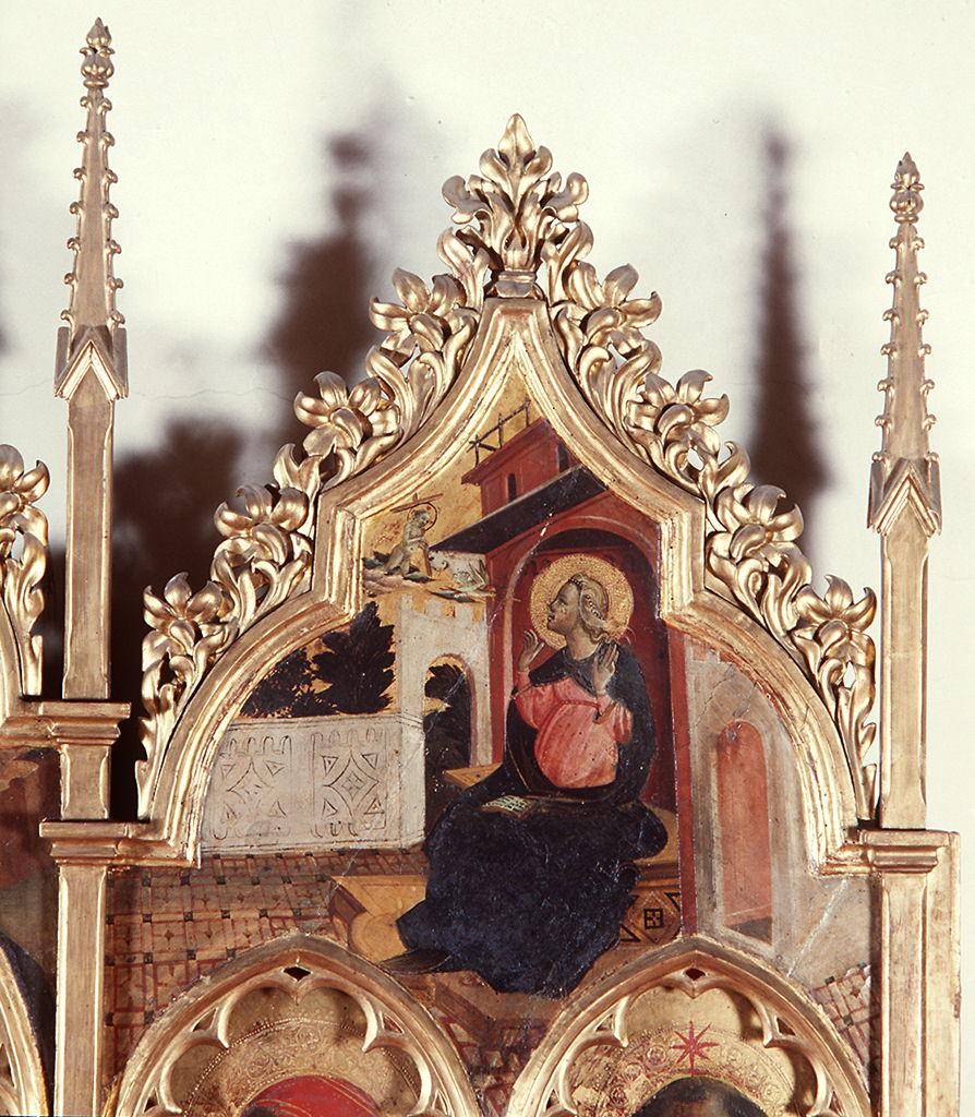 incoronazione di Maria Vergine con Santi e angeli, Annunciazione, discesa al Lim