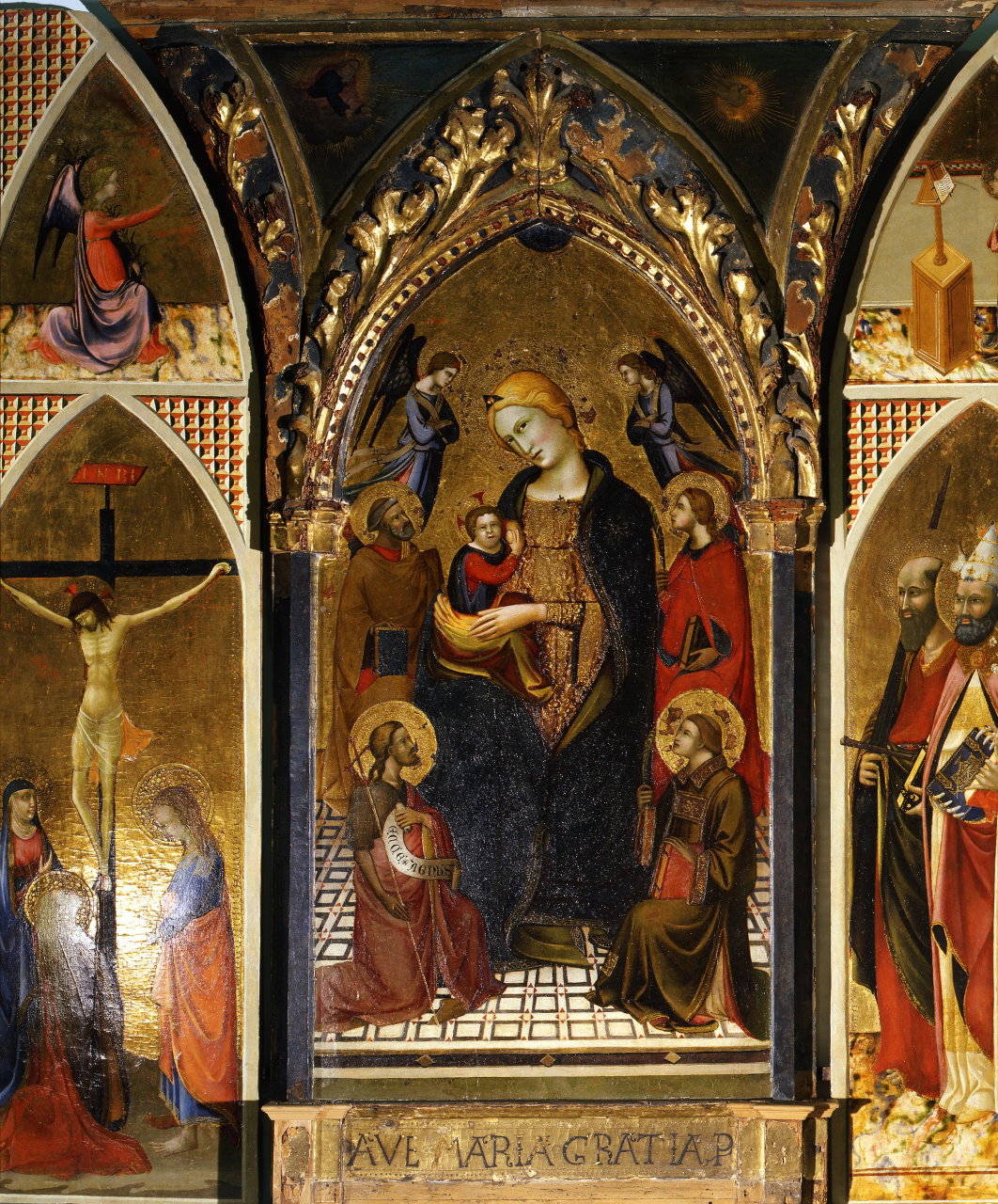 Madonna del latte con quattro santi e due angeli (dipinto) by Lorenzo Monaco (se