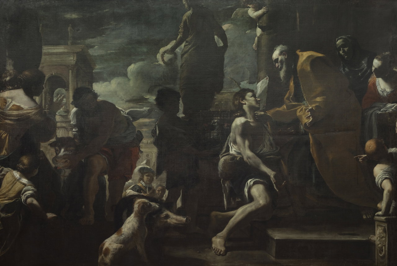 ritorno del figliol prodigo (dipinto) di Preti Mattia detto Cavalier Calabrese (