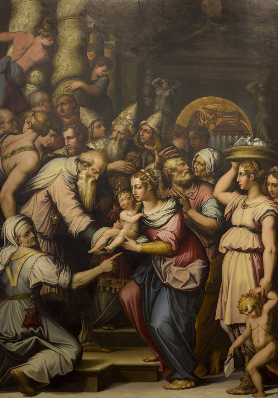 presentazione di Ges&ugrave; al tempio (dipinto) di Vasari Giorgio (sec. XVI)