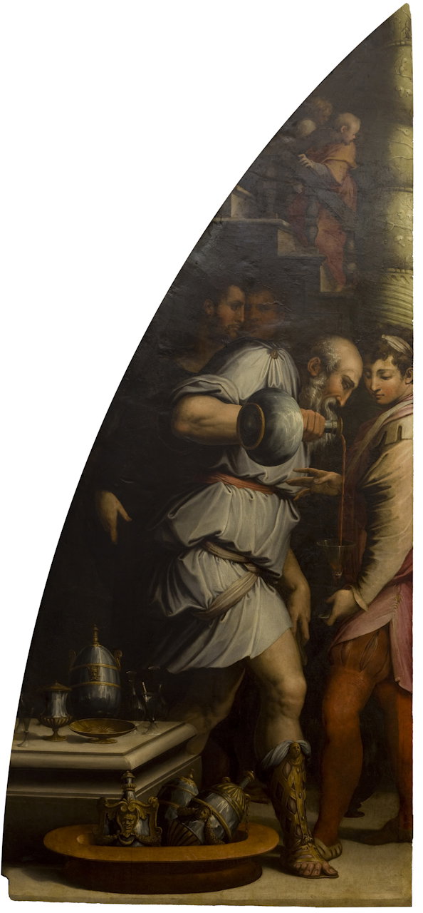 dipinto raffigurante la Cena in casa del Fariseo di Vasari Giorgio (sec. XVI)