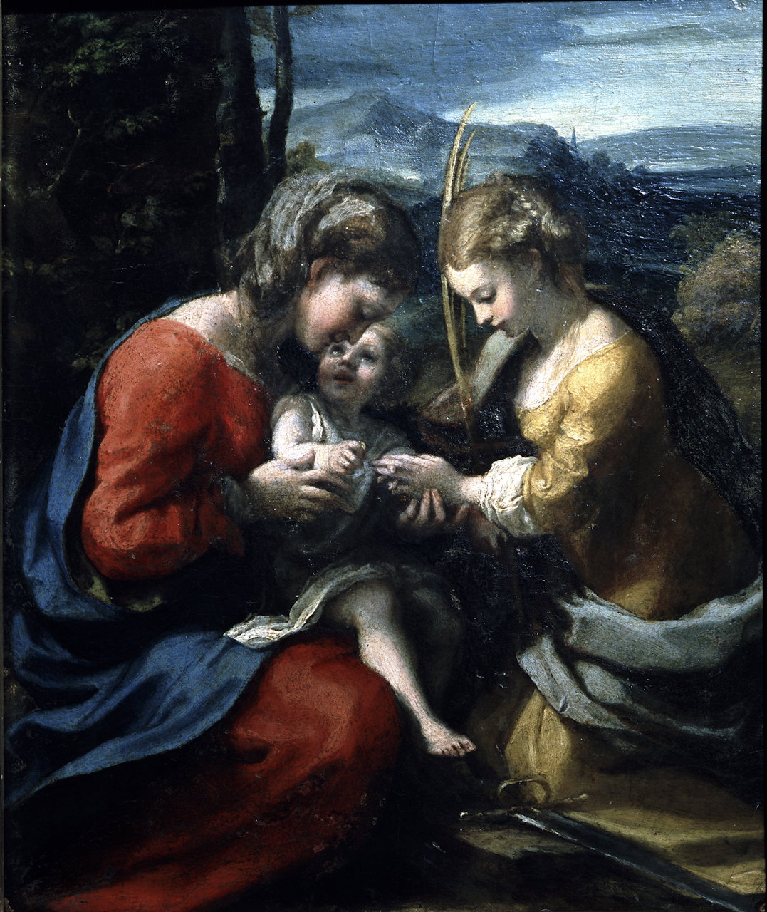 matrimonio mistico di Santa Caterina da Siena (dipinto) by Allegri Antonio detto