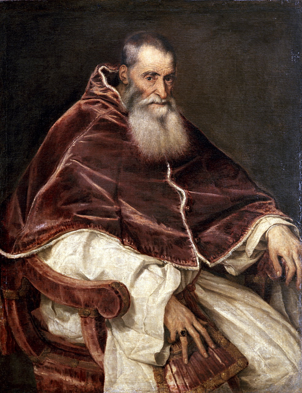 ritratto di papa Paolo III a capo scoperto