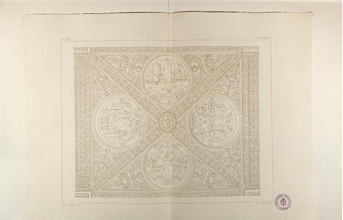 VEDUTA DELLA VOLTA DELLA STANZA DELLA SEGNATURA (stampa, serie) di Sanzio Raffae