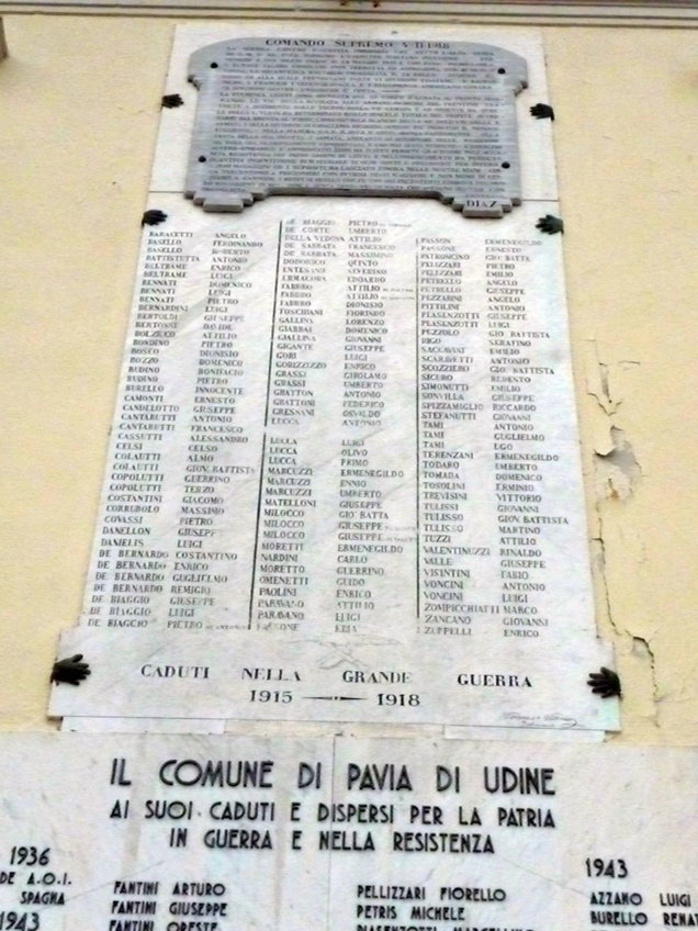Soggetto assente (lapide commemorativa ai caduti) di Veronese Vittorio (attribui 