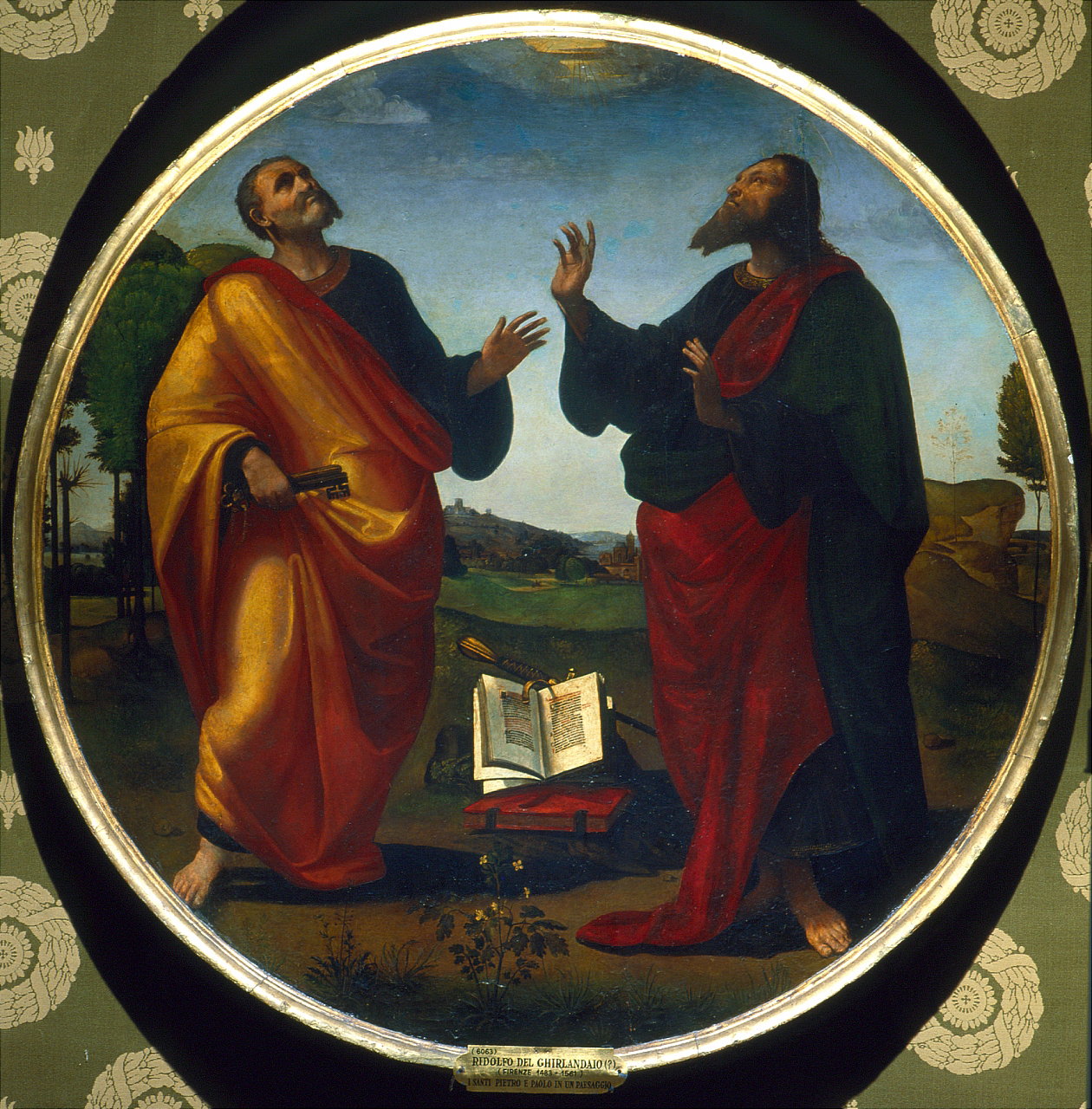 San Pietro e San Paolo in adorazione (dipinto) di Bigordi Ridolfo detto Ridolfo 