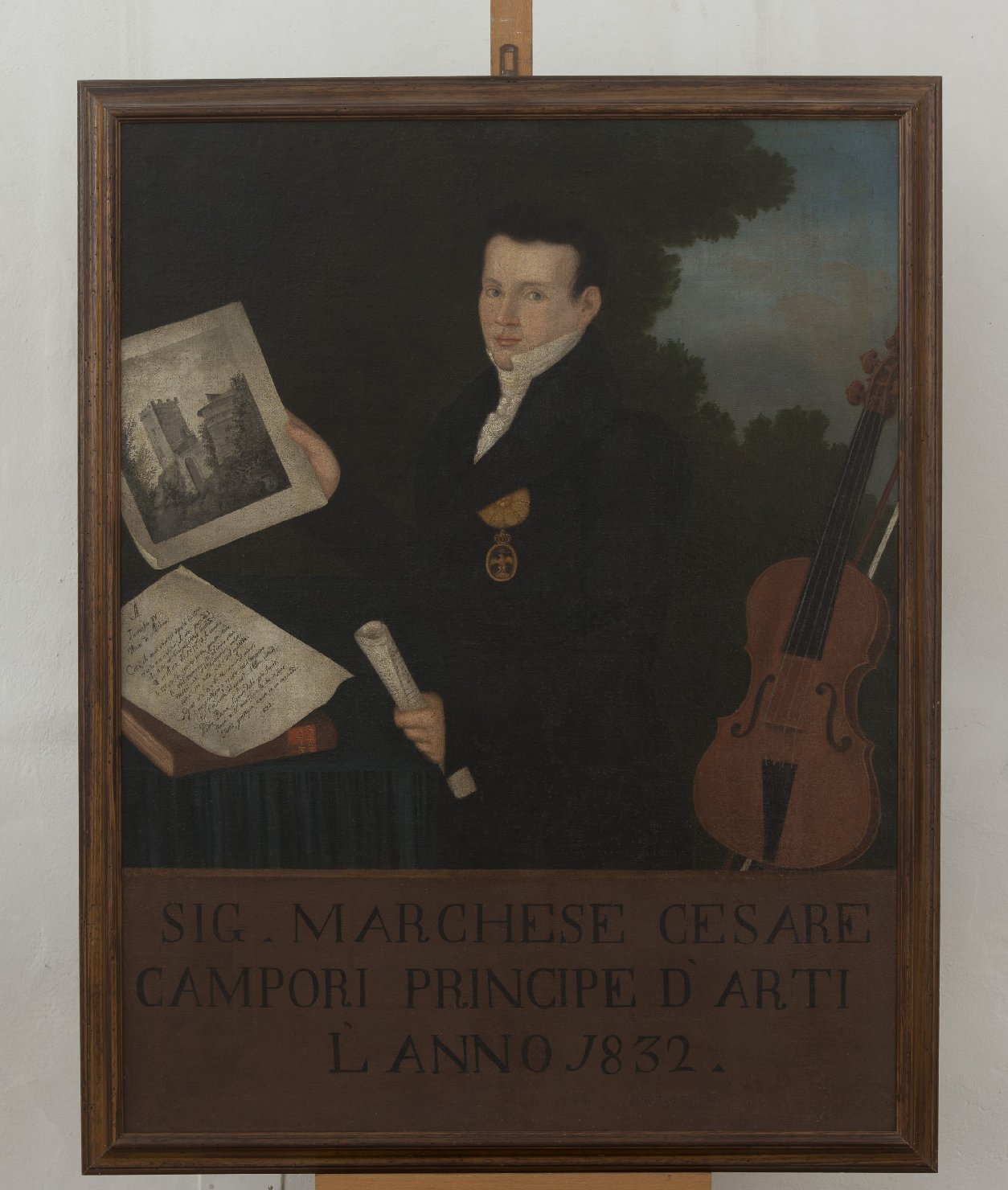 Ritratto di Cesare Campori (dipinto) by Girotti Luigi (sec. XIX)