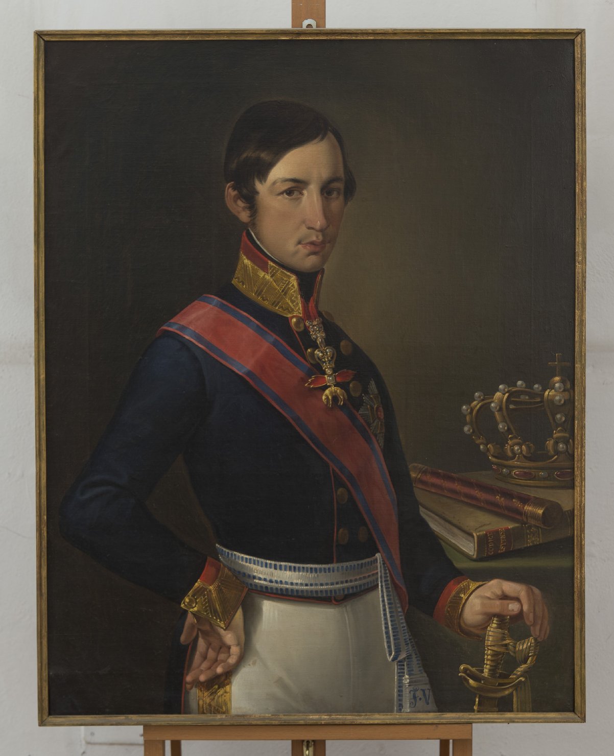 Ritratto di Francesco V d'Austria Este (dipinto) di Manzini Luigi (sec. XIX