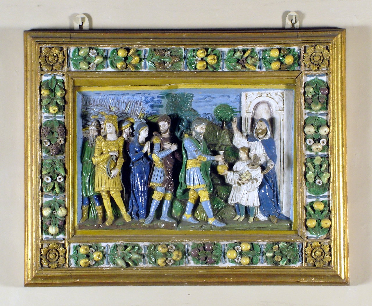 San Benedetto riceve la visita di Totila (rilievo) di Della Robbia Giovanni (pri