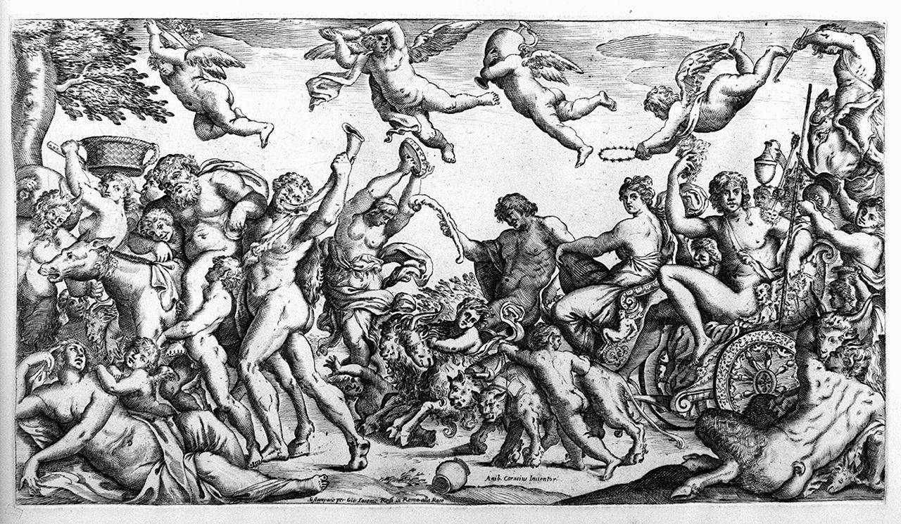 trionfo di Bacco e Arianna (stampa) di Carracci Annibale - ambito romano (second