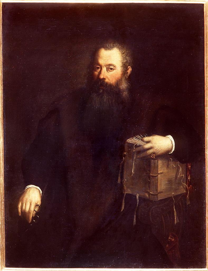 ritratto di Andrea Vesalio (dipinto) by Vecellio Tiziano (bottega) (sec. XVI)