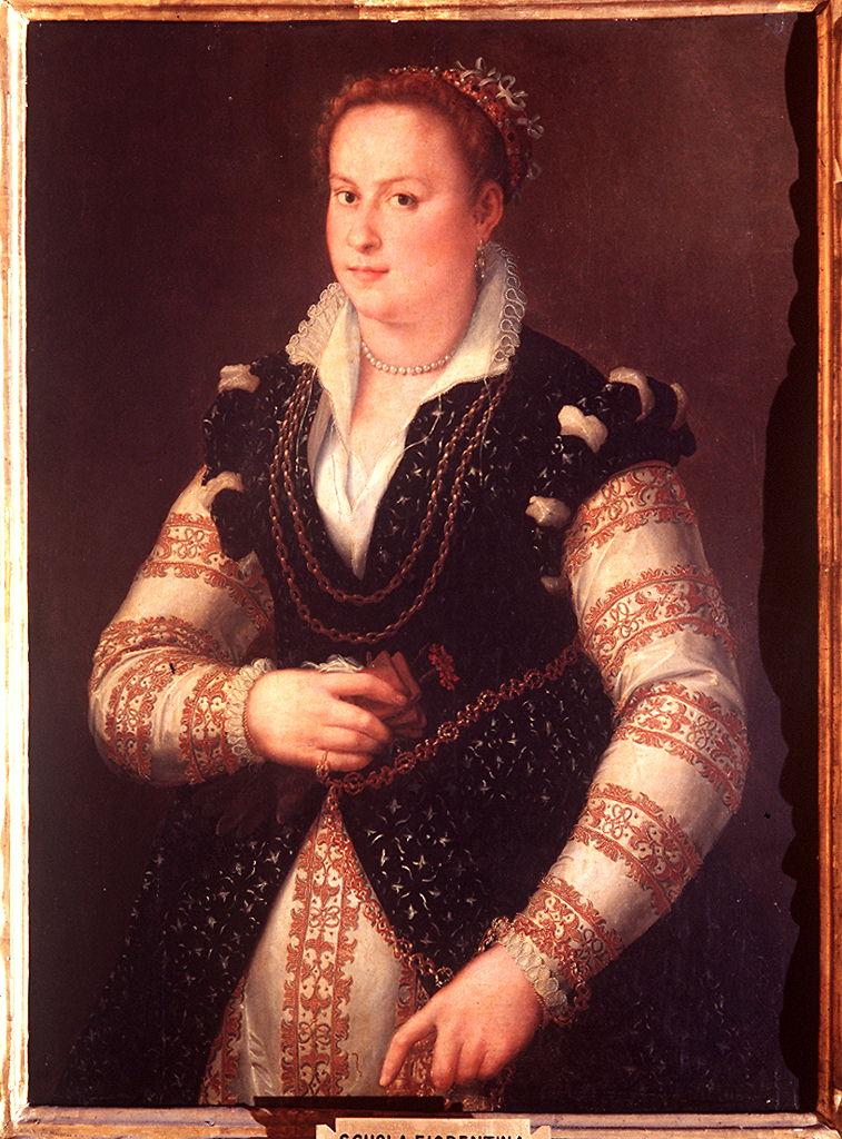 ritratto di donna (dipinto) - ambito fiorentino (sec. XVI)