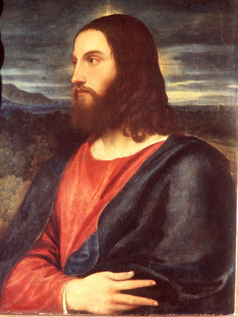 Cristo Salvatore (dipinto) di Vecellio Tiziano (sec. XVI)