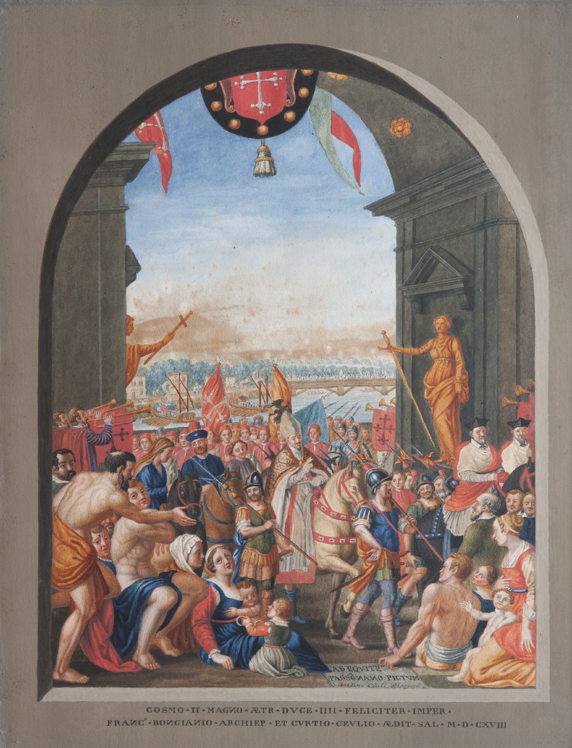 ritorno vittorioso dei Pisani dalle Baleari (dipinto) by Ciuti Gaetano (sec. XIX