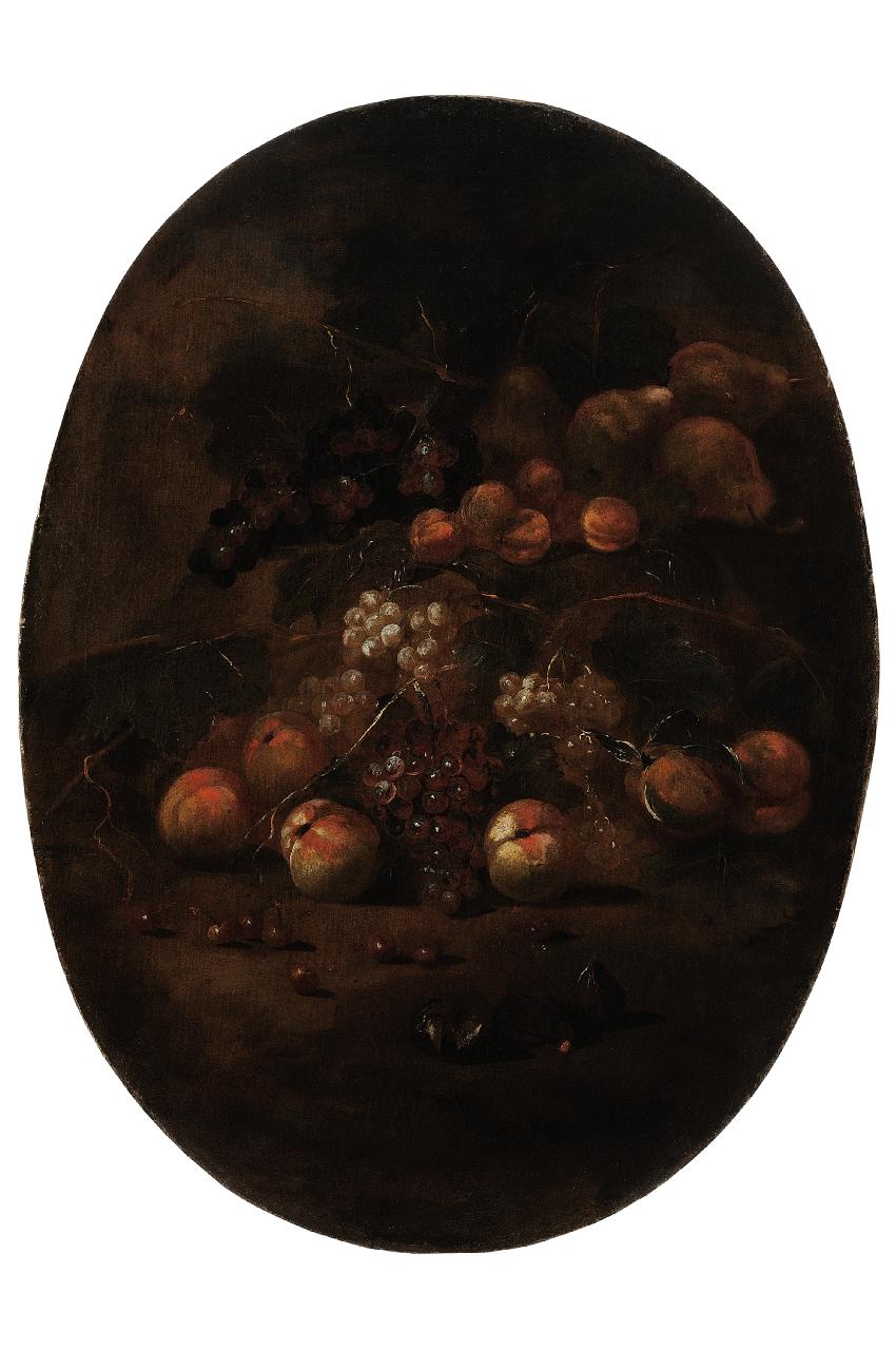 natura morta con frutta (dipinto) by Pseudo Fardella (seconda met&agrave; sec. X