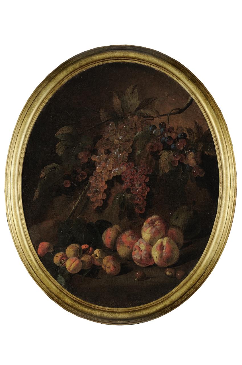natura morta con frutta (dipinto) by Pseudo Fardella (seconda met&agrave; sec. X