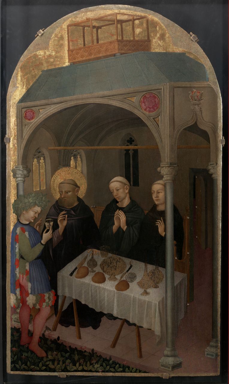 episodi della vita di San Benedetto (polittico, frammento) by Massi Gentile dett