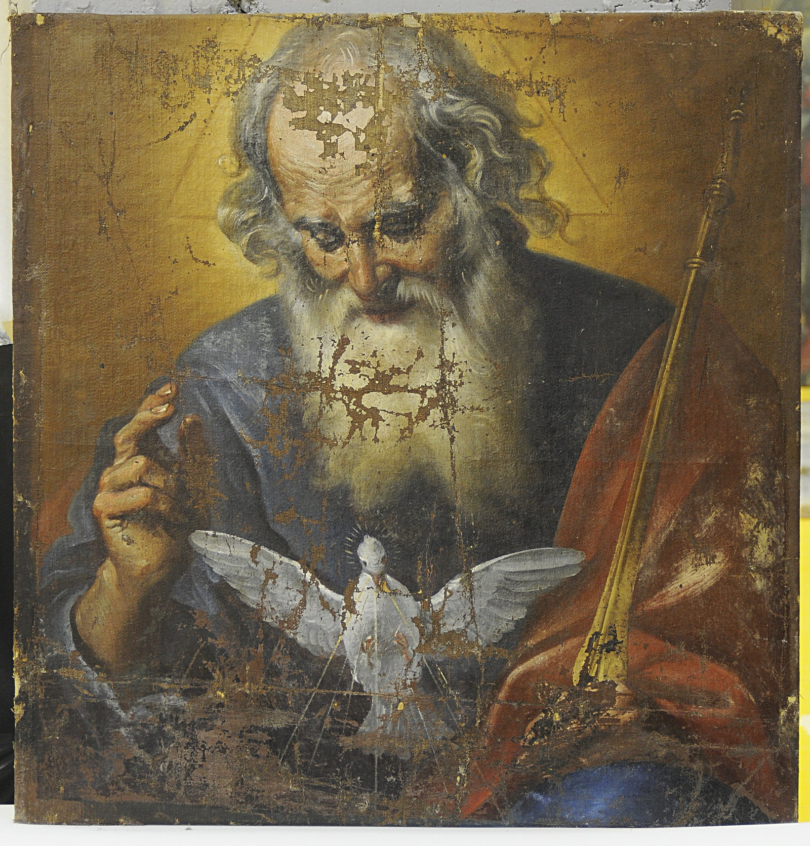 Dio Padre benedicente con colomba dello Spirito Santo (dipinto, elemento d'