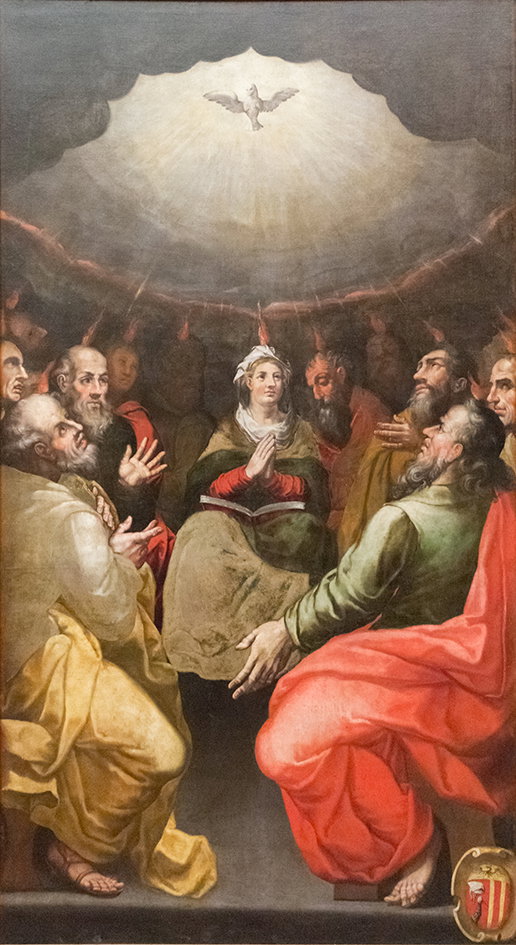 Pentecoste (dipinto, opera isolata) - ambito milanese (primo quarto sec. XVII)