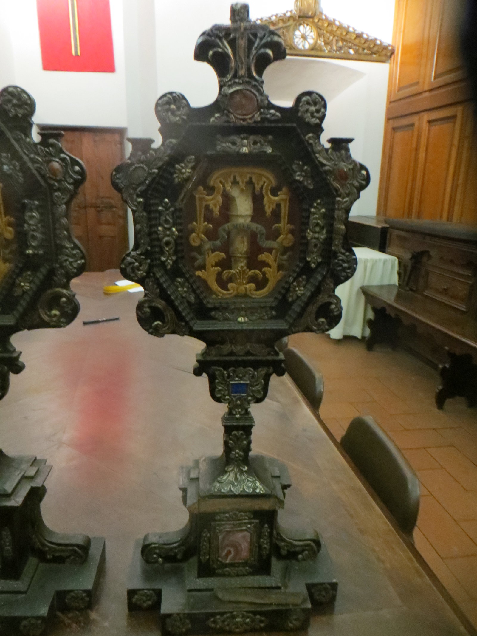 soggetto assente (reliquiario-ostensorio, serie) - ambito milanese (terzo quarto