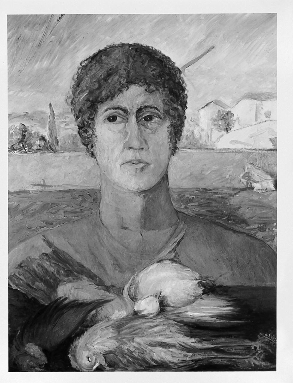 ritratto di donna (dipinto) by Brindisi Remo (sec. XX)