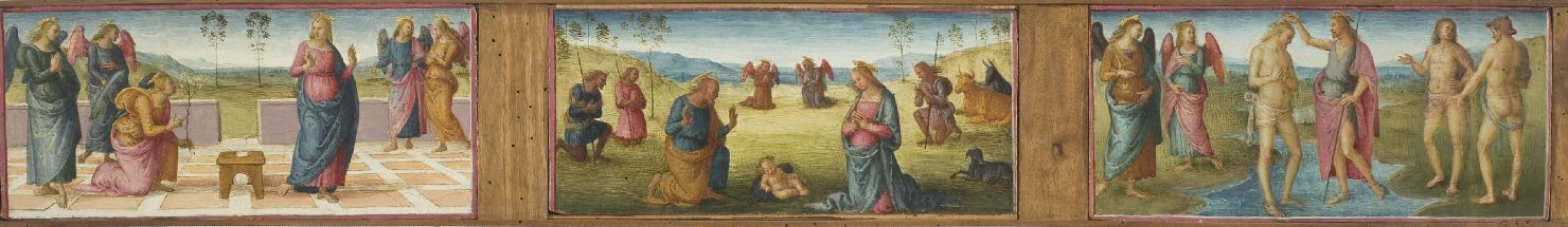 battesimo di Cristo (scomparto di predella, elemento d'insieme) by Vannucci