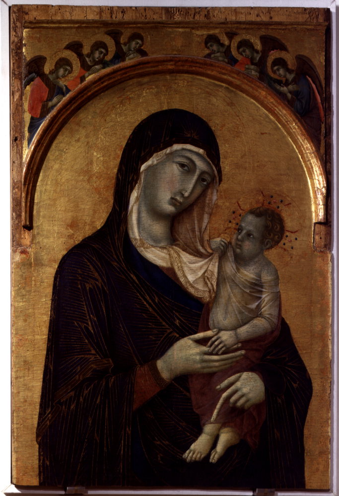 Madonna con Bambino e angeli (scomparto di polittico, opera isolata) di Duccio d
