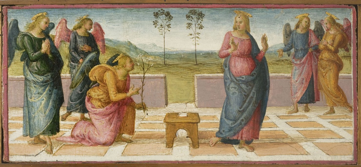 Annunciazione (scomparto di predella, elemento d'insieme) di Vannucci Pietr