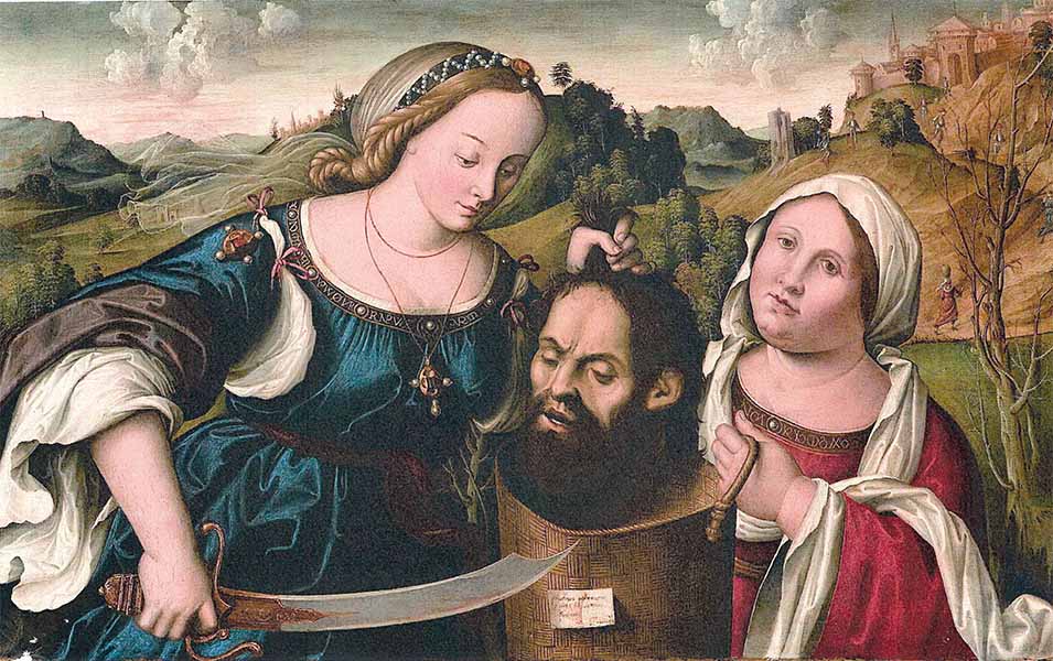 Giuditta con la testa di Oloferne (dipinto, opera isolata) by Palmezzano Marco (