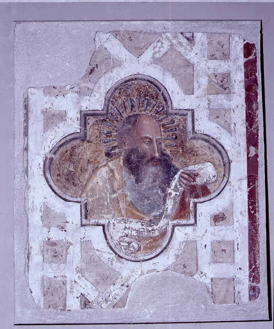 raffigurazione pittorica frammentaria di profeta di Andrea Orcagna (sec. XIV)