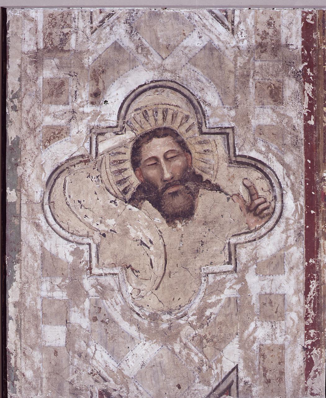 figura di profeta in dipinto frammentario di Andrea di Cione detto Orcagna (sec.
