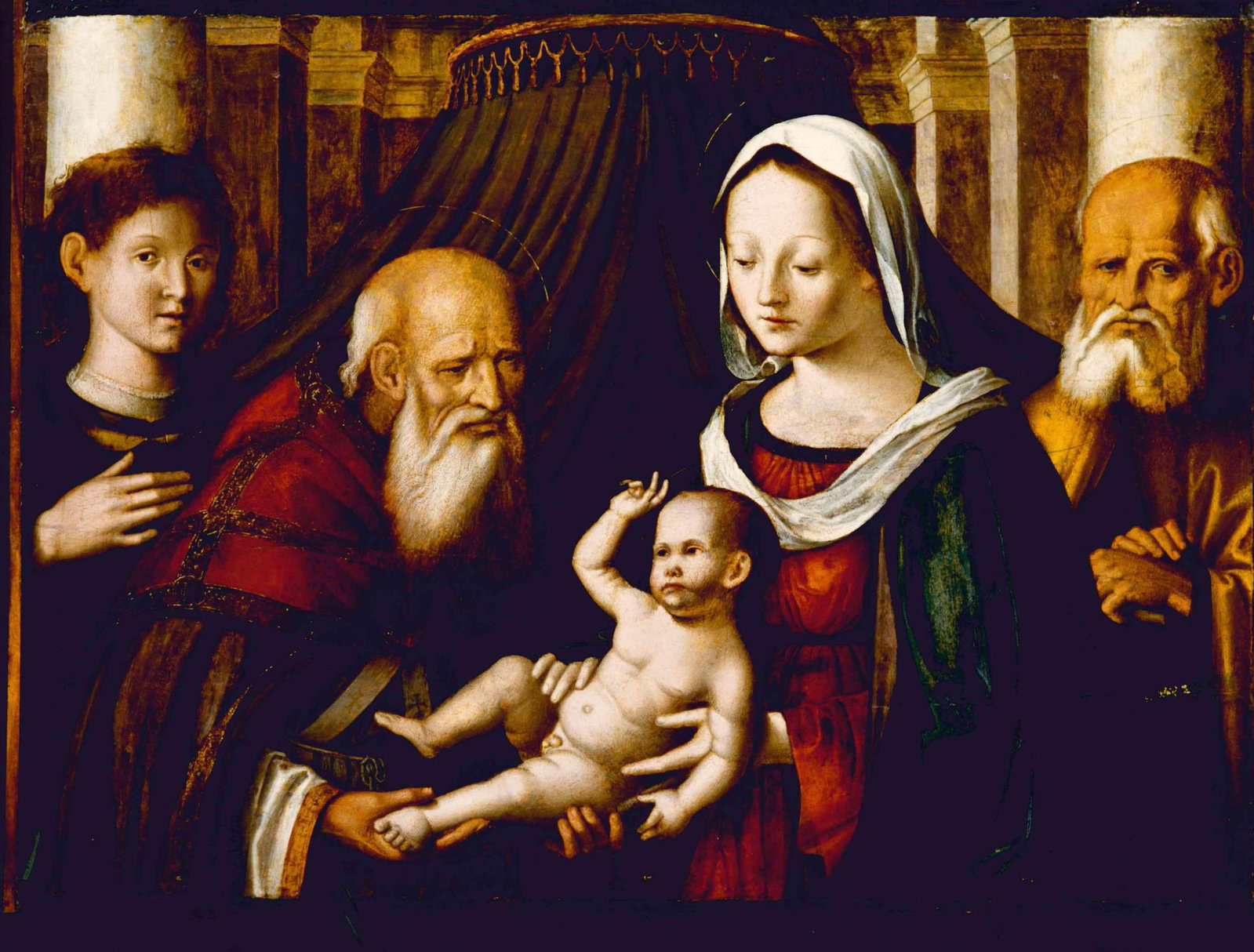 Presentazione di Ges&ugrave; al Tempio (dipinto - su tavola, opera isolata) by M