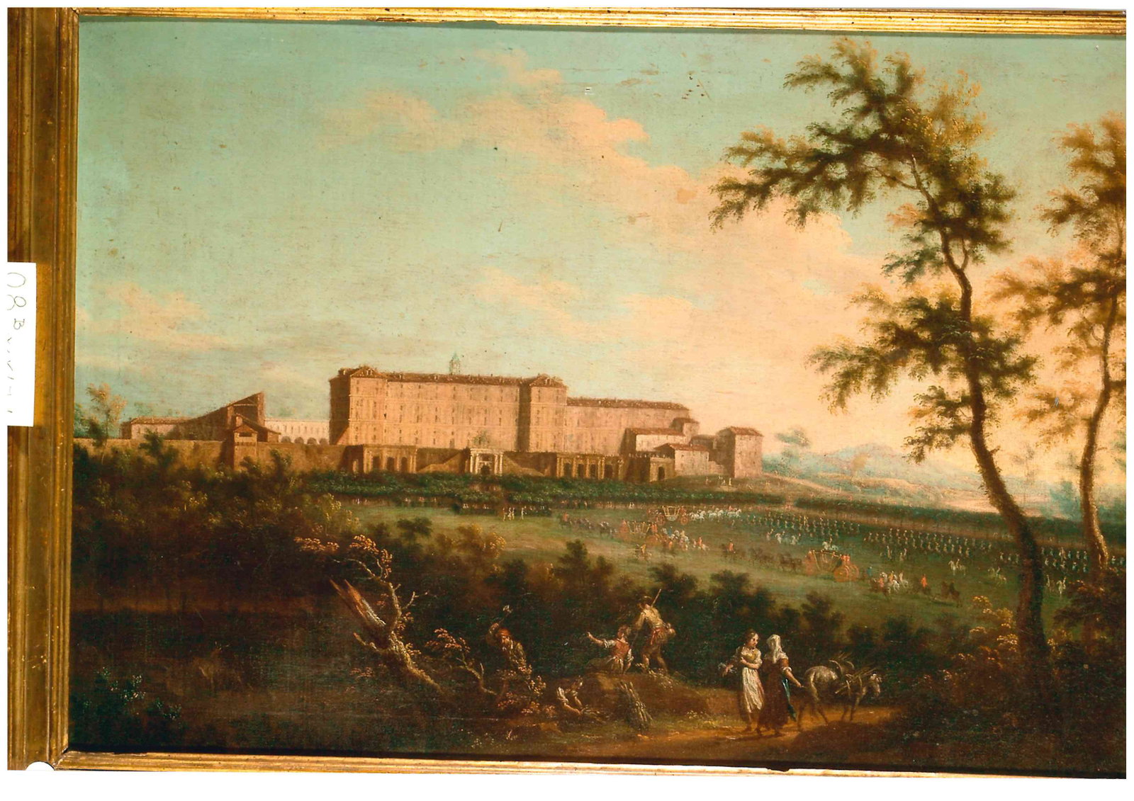 Veduta del castello di Mirafiori dal castello di Stupinigi (dipinto, coppia) by 