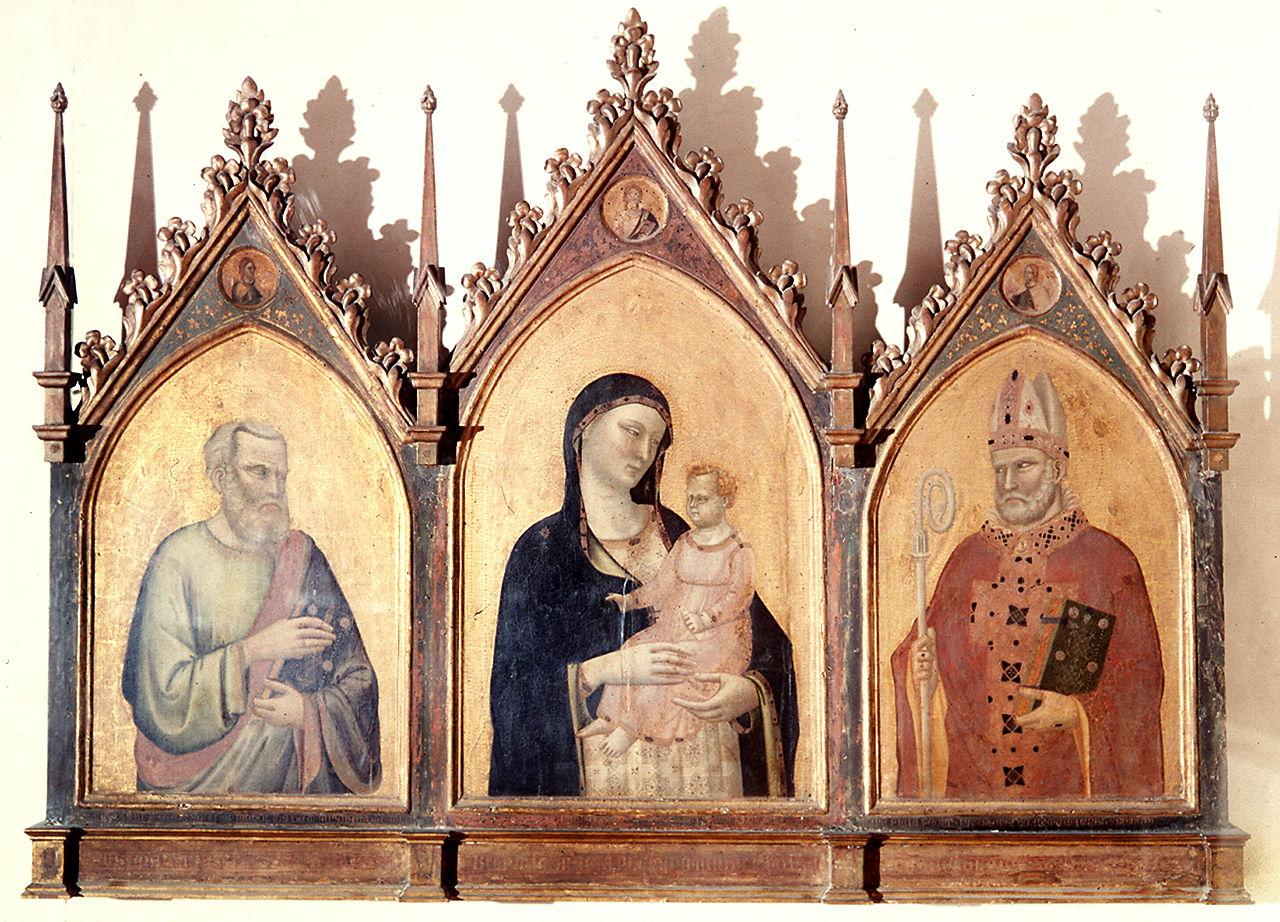 Madonna con Bambino, San Matteo evangelista, San Nicola di Bari, Cristo redentor