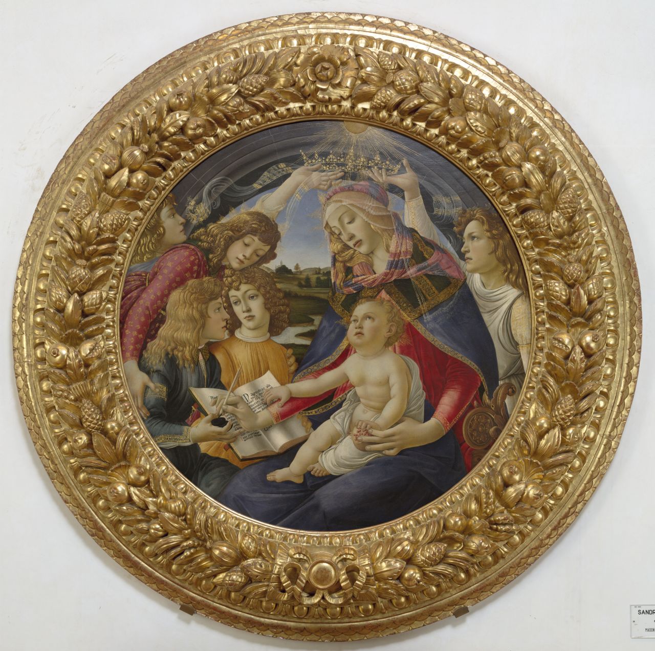 Madonna con Bambino e angeli, opera di Botticelli (sec. XV)