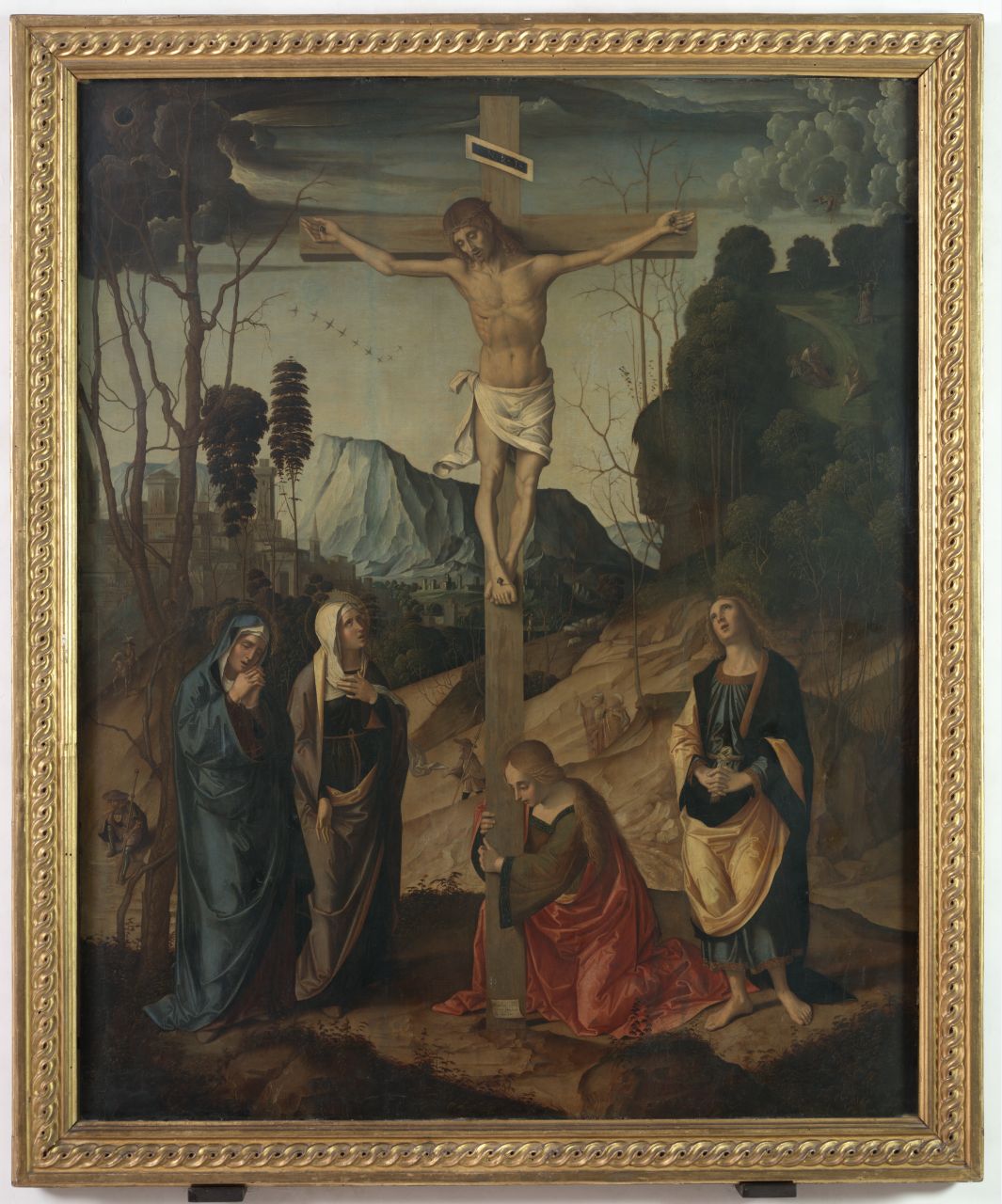 Cristo Crocifisso, dolenti, Santa Maria Maddalena (dipinto) by Palmezzano Marco 