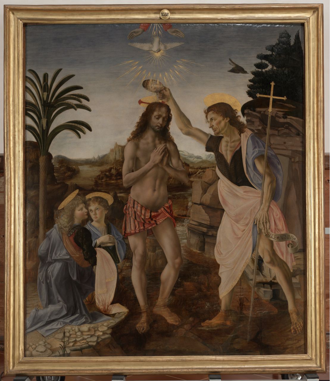 battesimo di Cristo, figure (dipinto) by Cioni Andrea detto Verrocchio, Leonardo