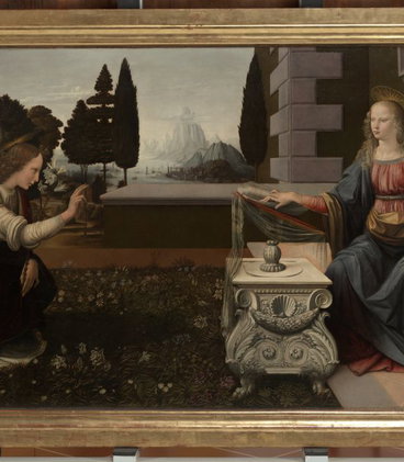 Annunciazione (dipinto) by Leonardo da Vinci (sec. XV)