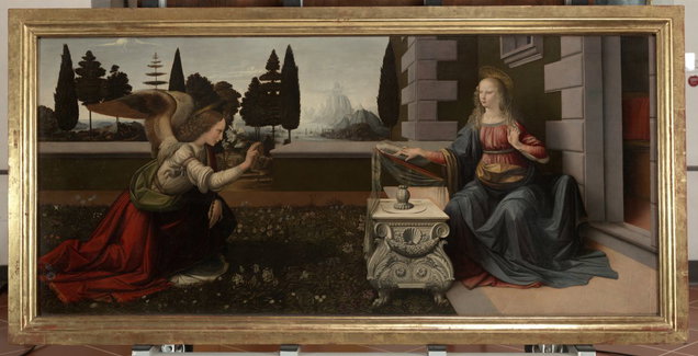 Annunciazione (dipinto) by Leonardo da Vinci (sec. XV) 