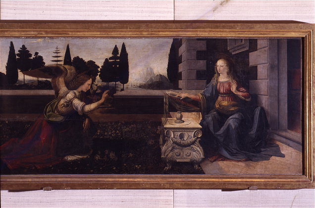 Annunciazione (dipinto) by Leonardo da Vinci (sec. XV) 
